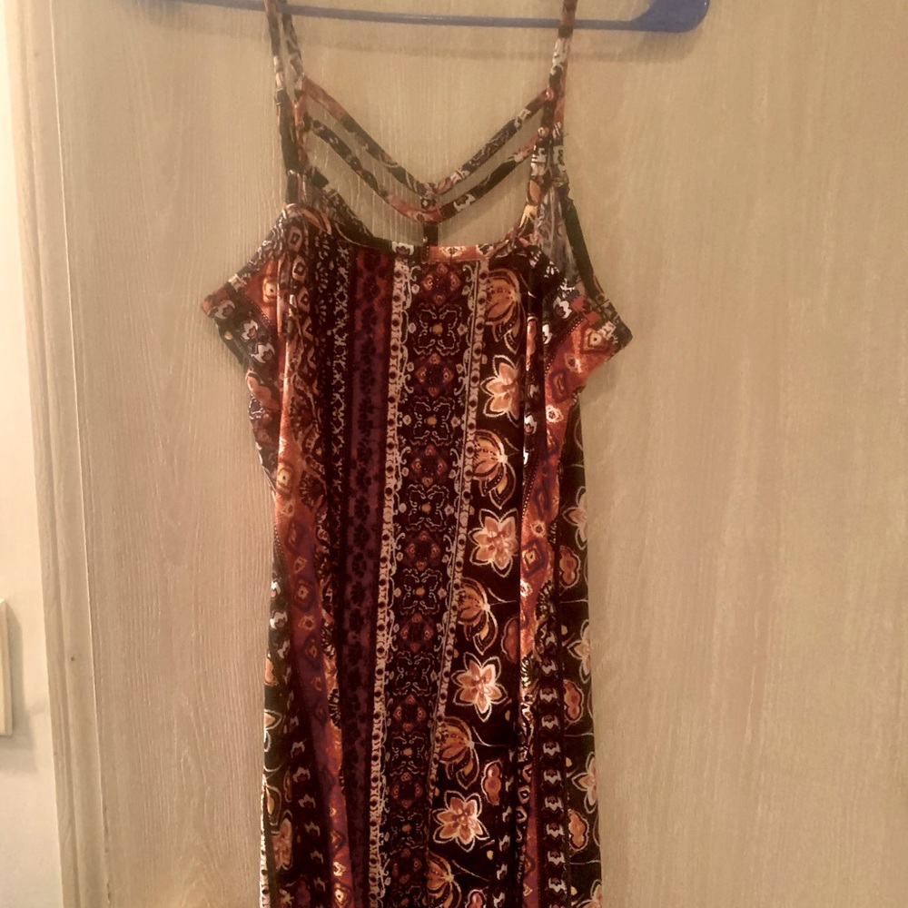 Tribal bodycon dress with straps